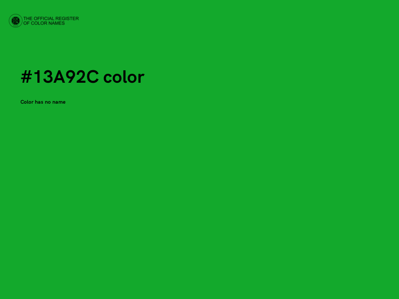 #13A92C color image