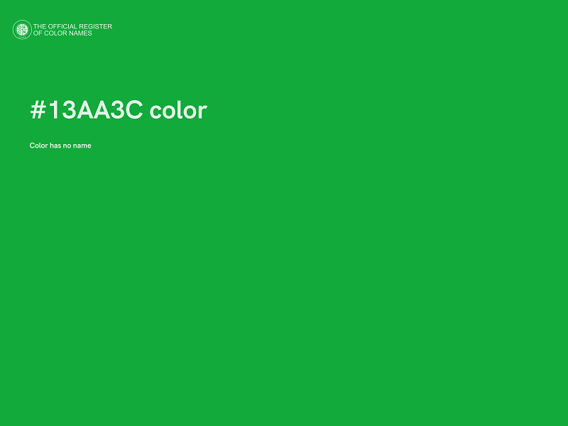 #13AA3C color image