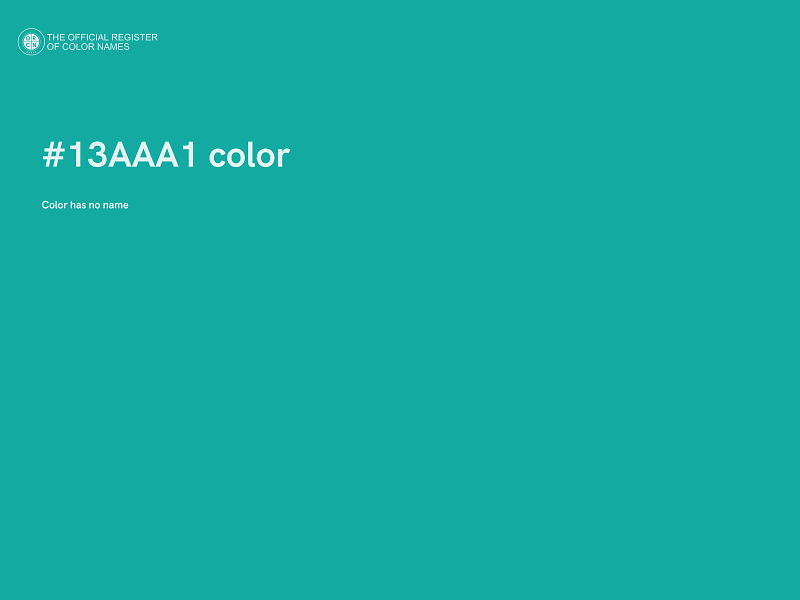 #13AAA1 color image