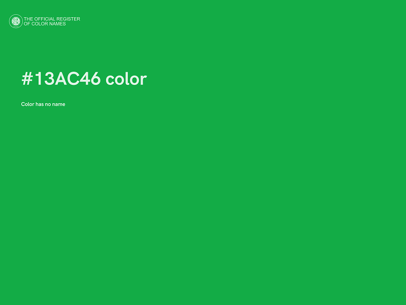 #13AC46 color image