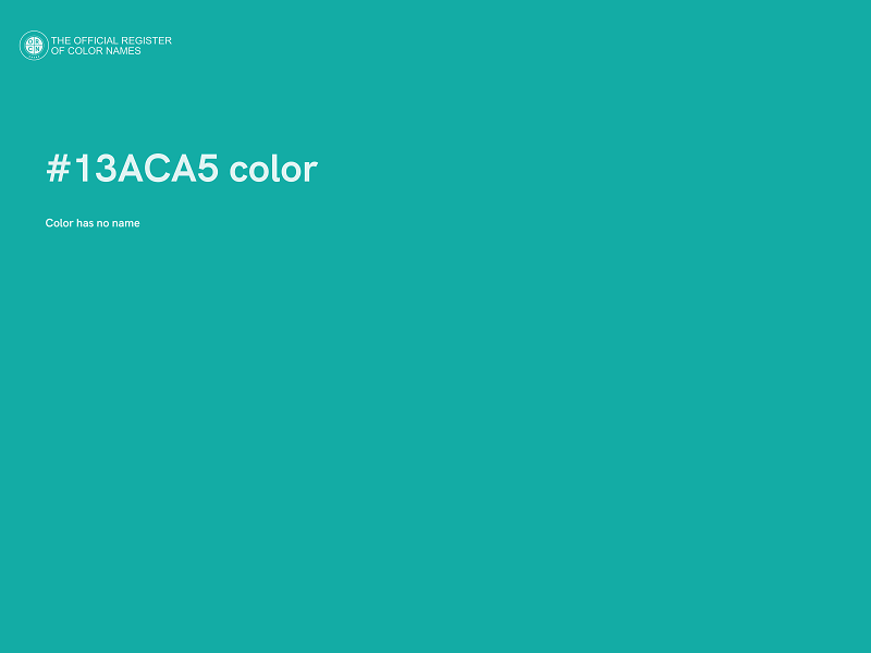 #13ACA5 color image