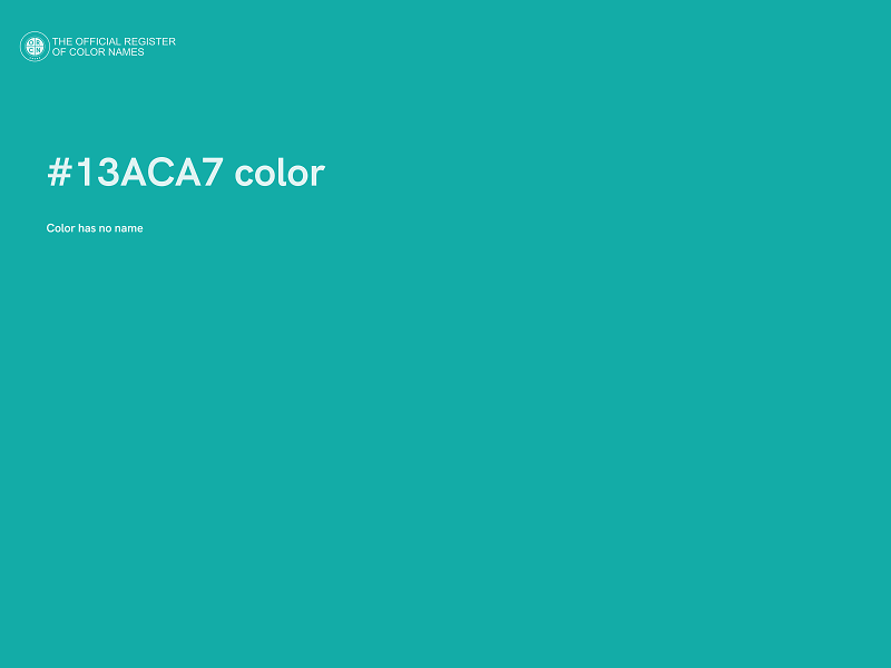 #13ACA7 color image