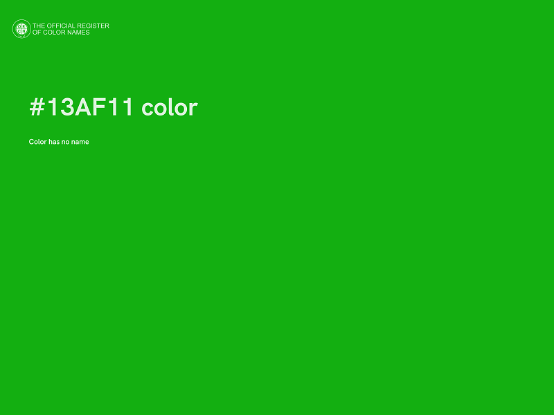 #13AF11 color image