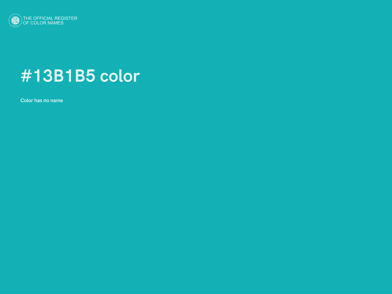 #13B1B5 color image