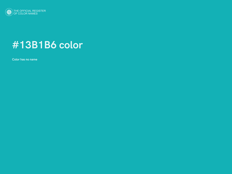 #13B1B6 color image