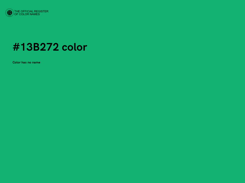 #13B272 color image