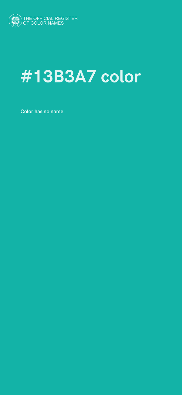 #13B3A7 color image