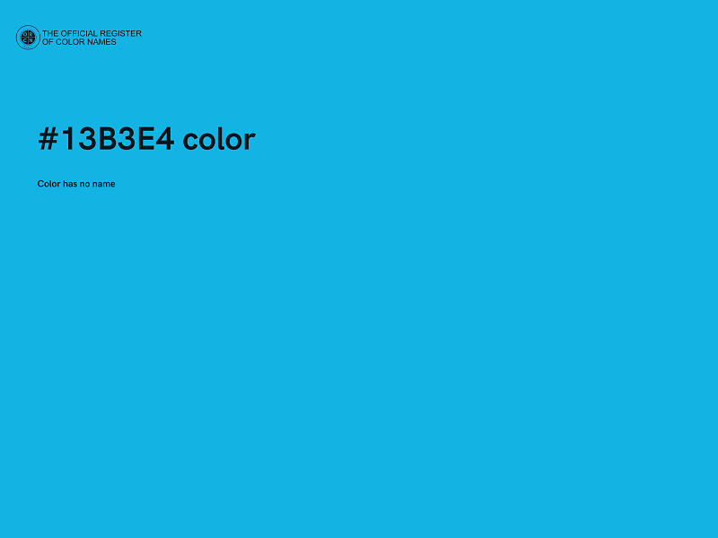 #13B3E4 color image