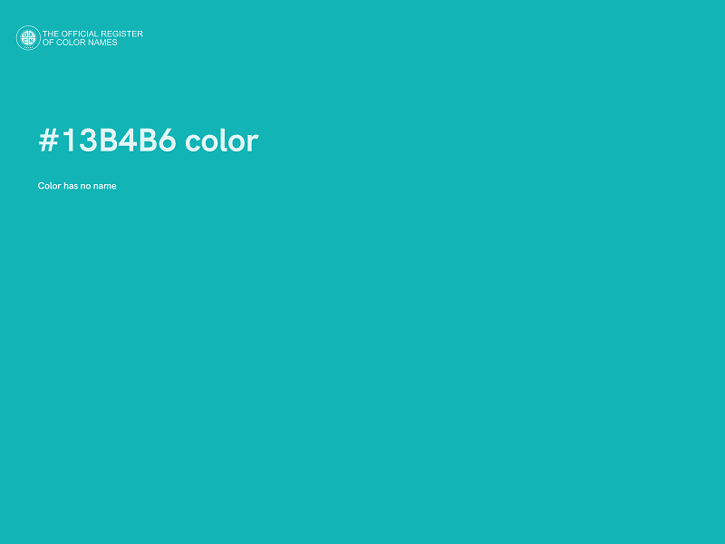 #13B4B6 color image