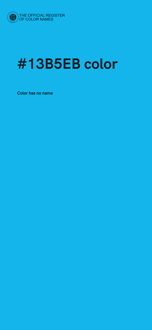 #13B5EB color image