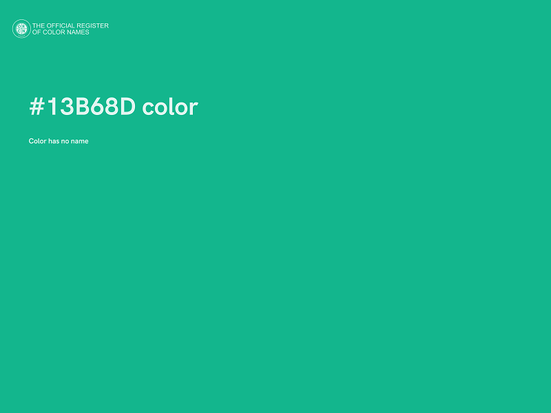 #13B68D color image