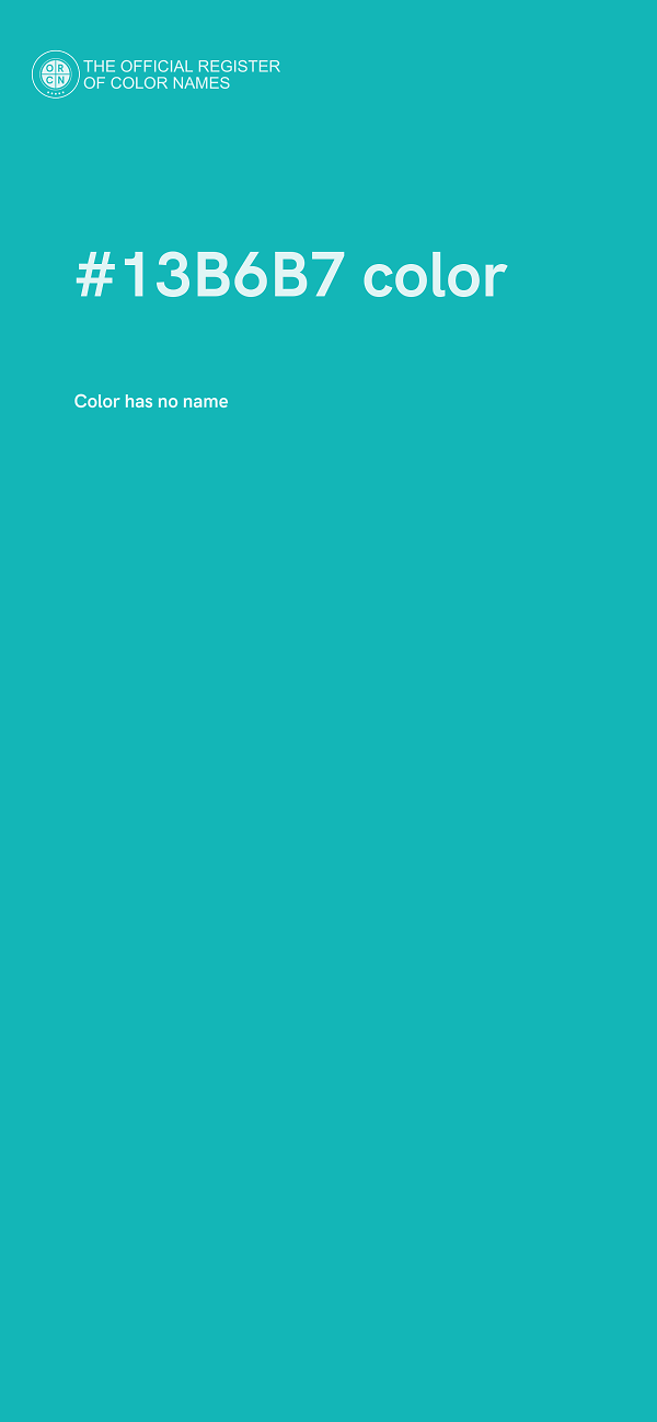 #13B6B7 color image