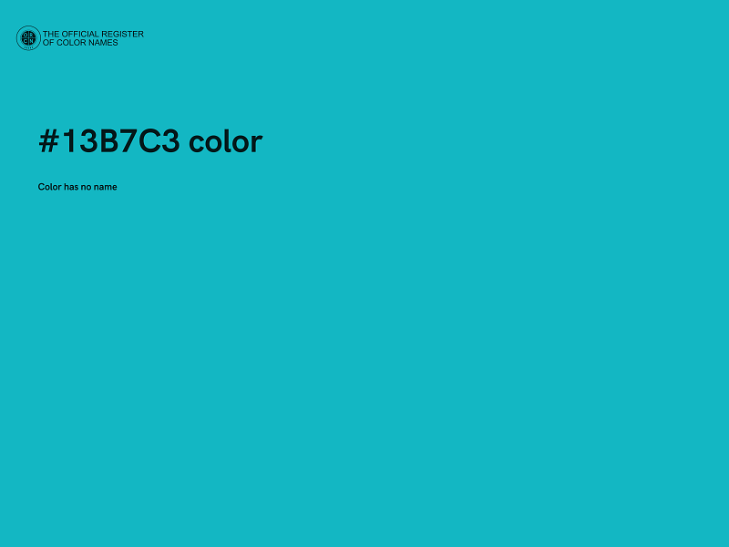 #13B7C3 color image