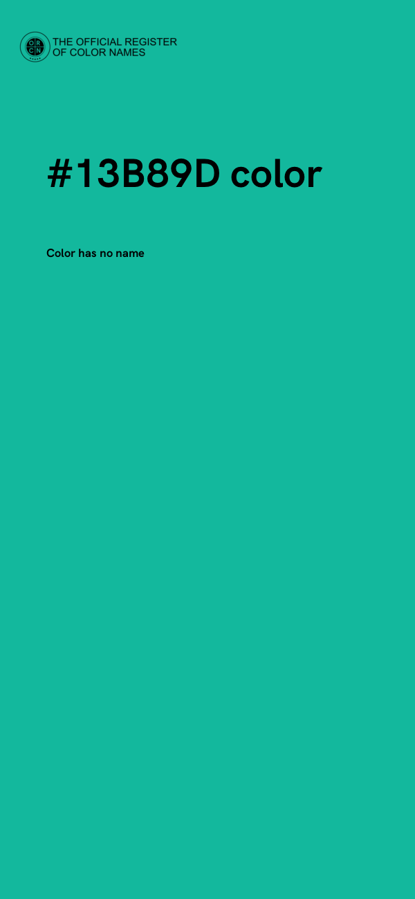 #13B89D color image