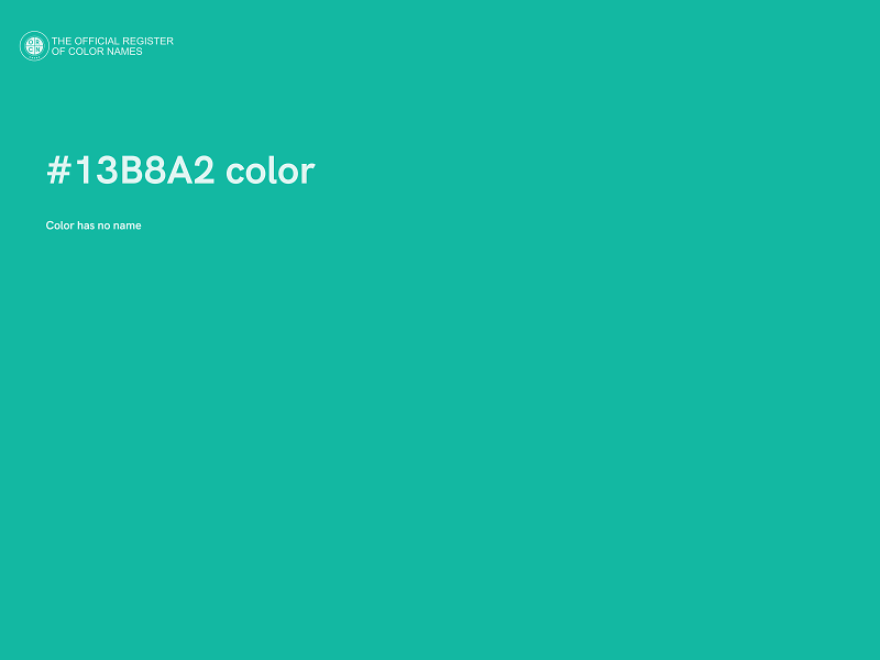 #13B8A2 color image