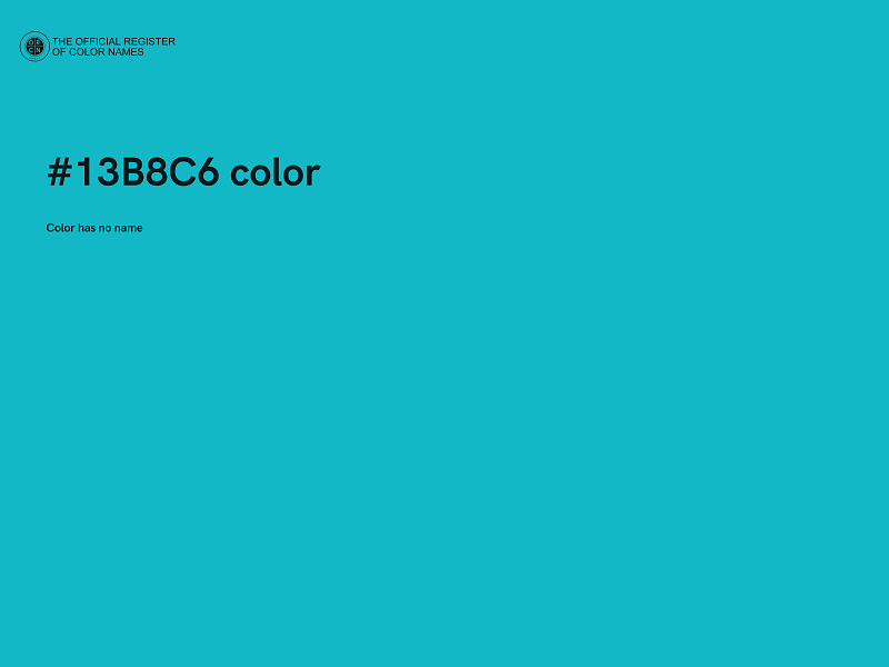 #13B8C6 color image