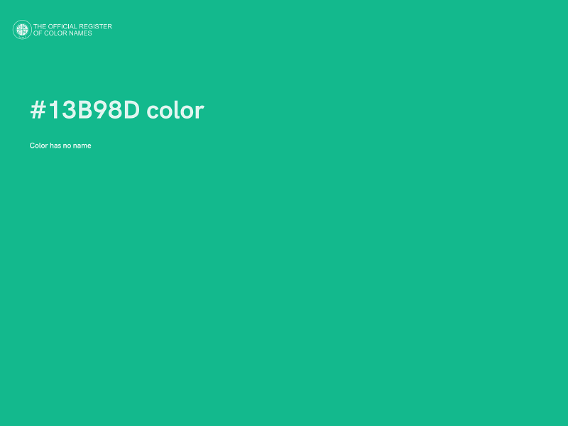 #13B98D color image