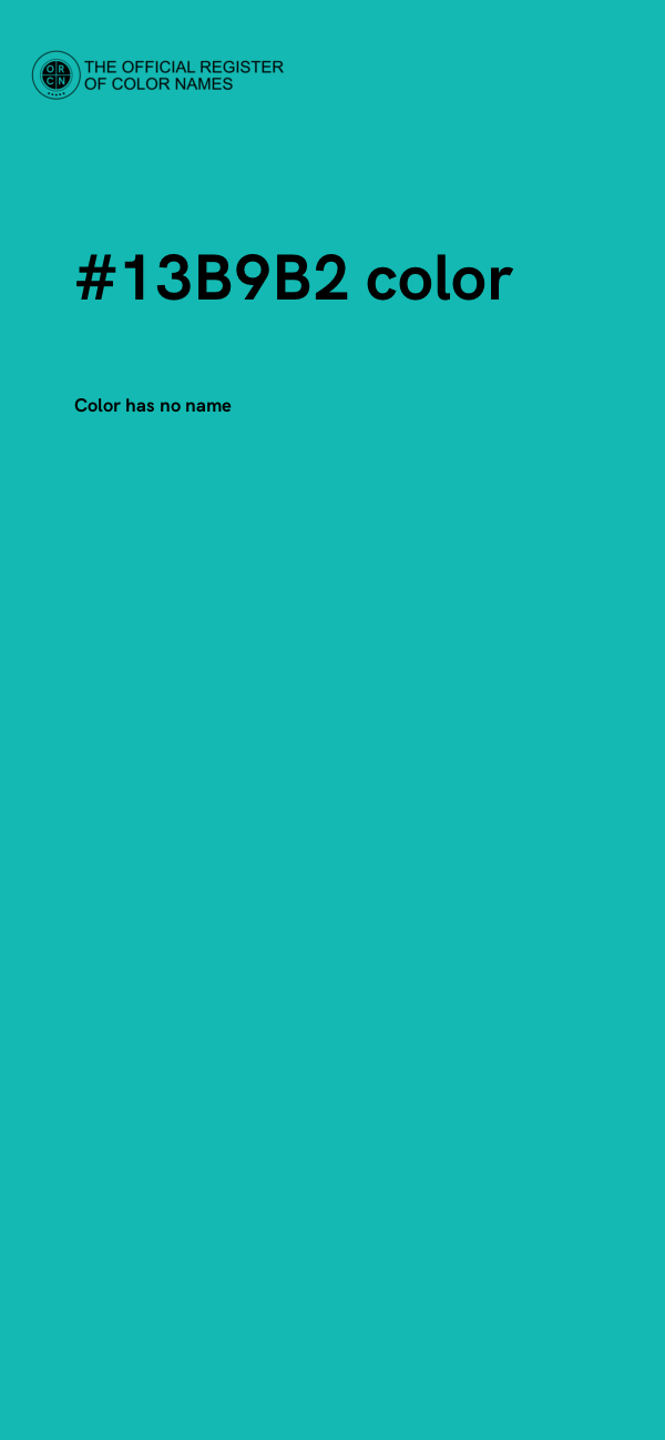 #13B9B2 color image