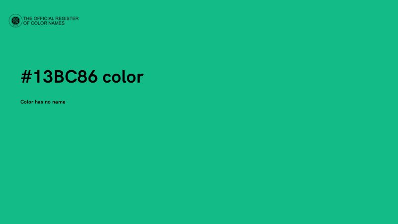 #13BC86 color image