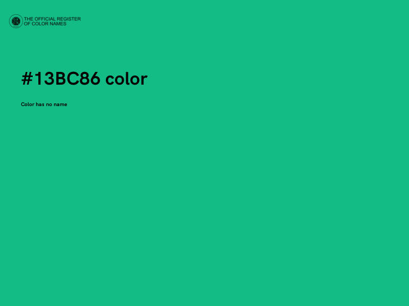 #13BC86 color image