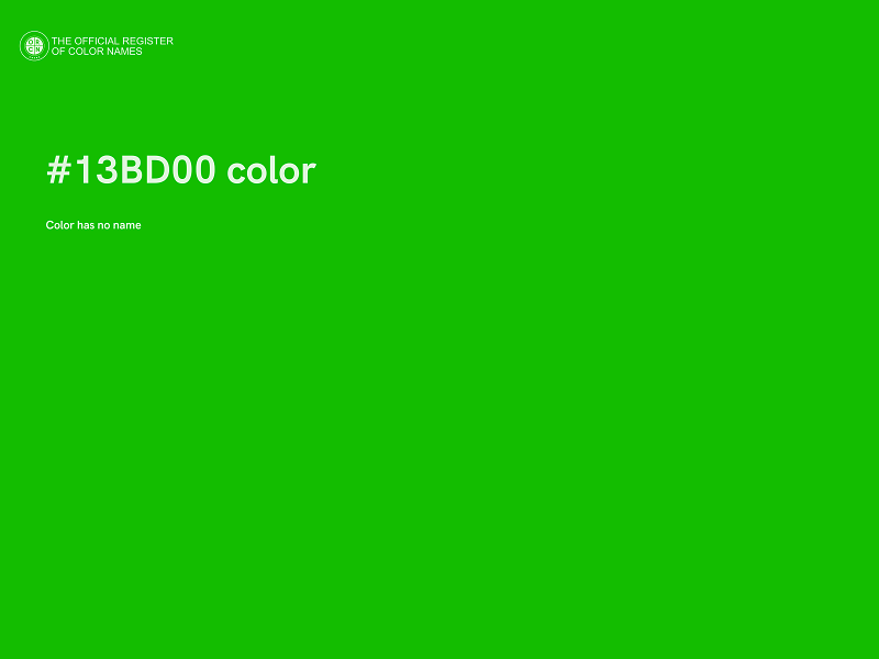 #13BD00 color image