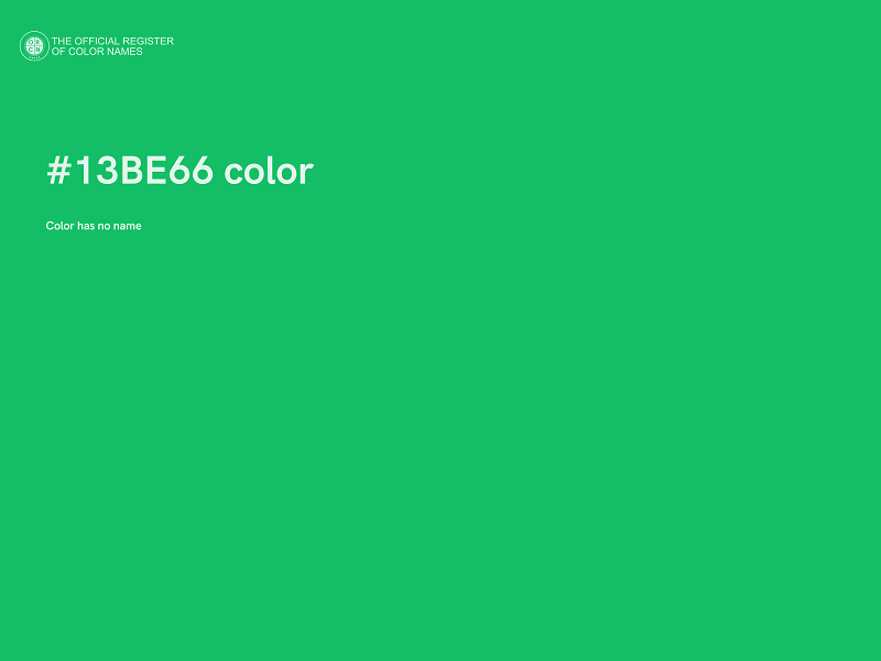 #13BE66 color image