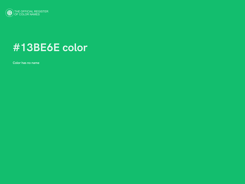 #13BE6E color image