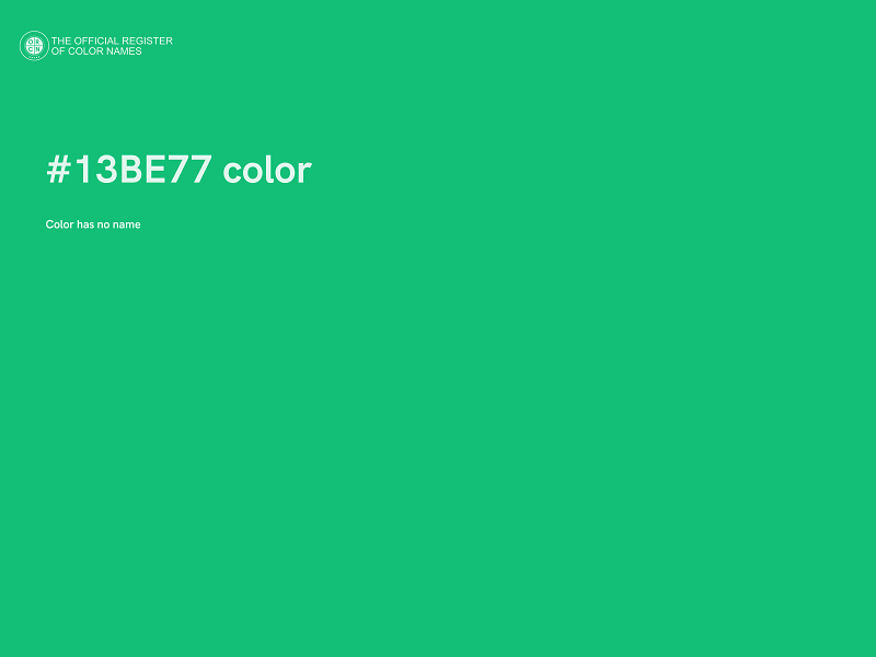 #13BE77 color image