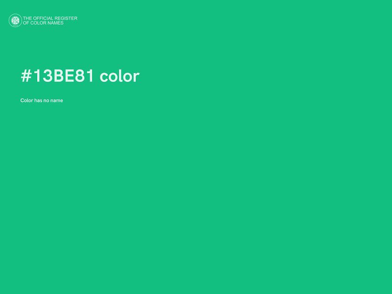 #13BE81 color image