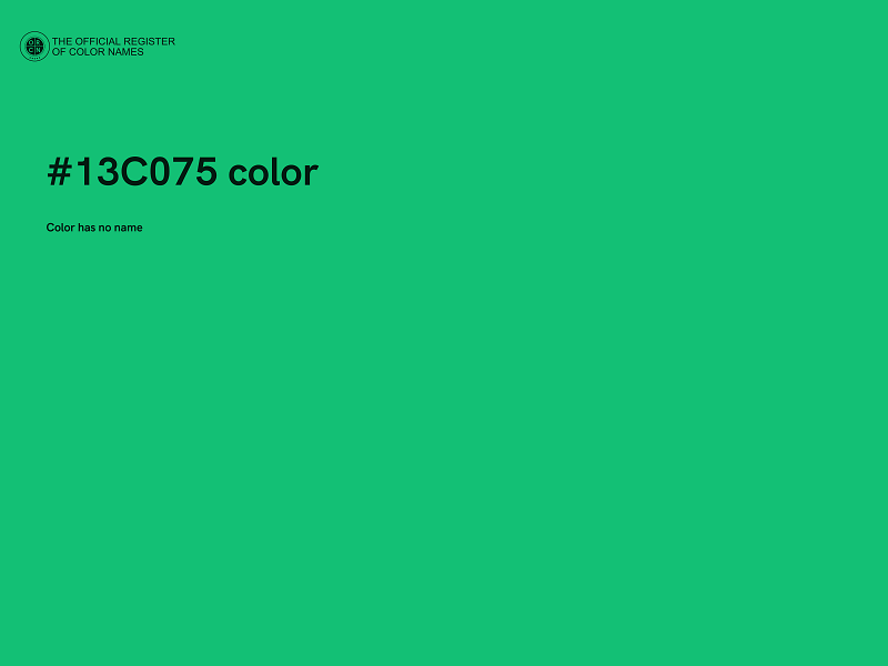 #13C075 color image