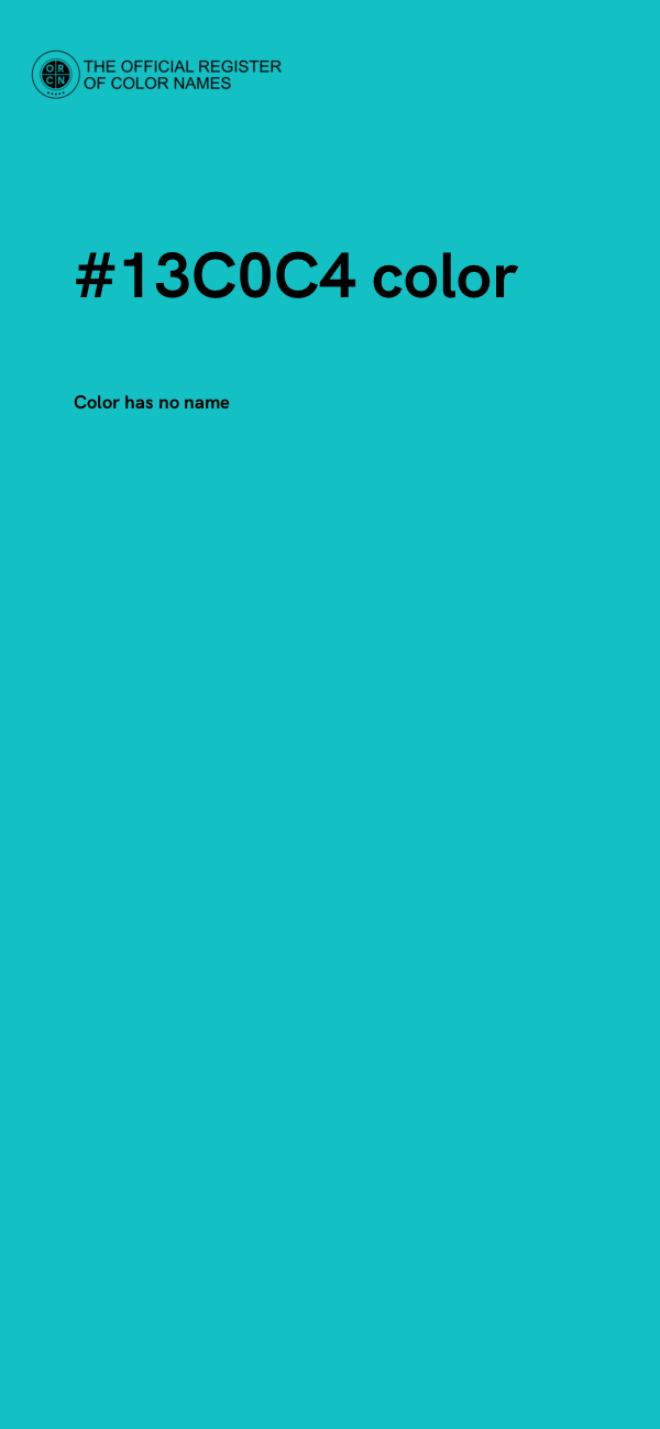 #13C0C4 color image