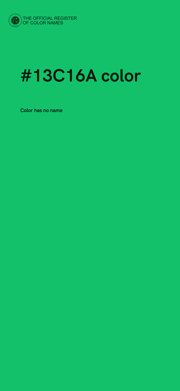 #13C16A color image