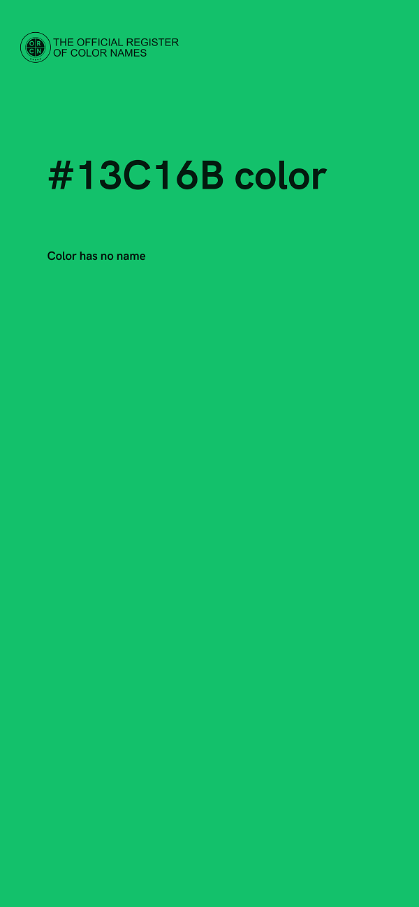 #13C16B color image