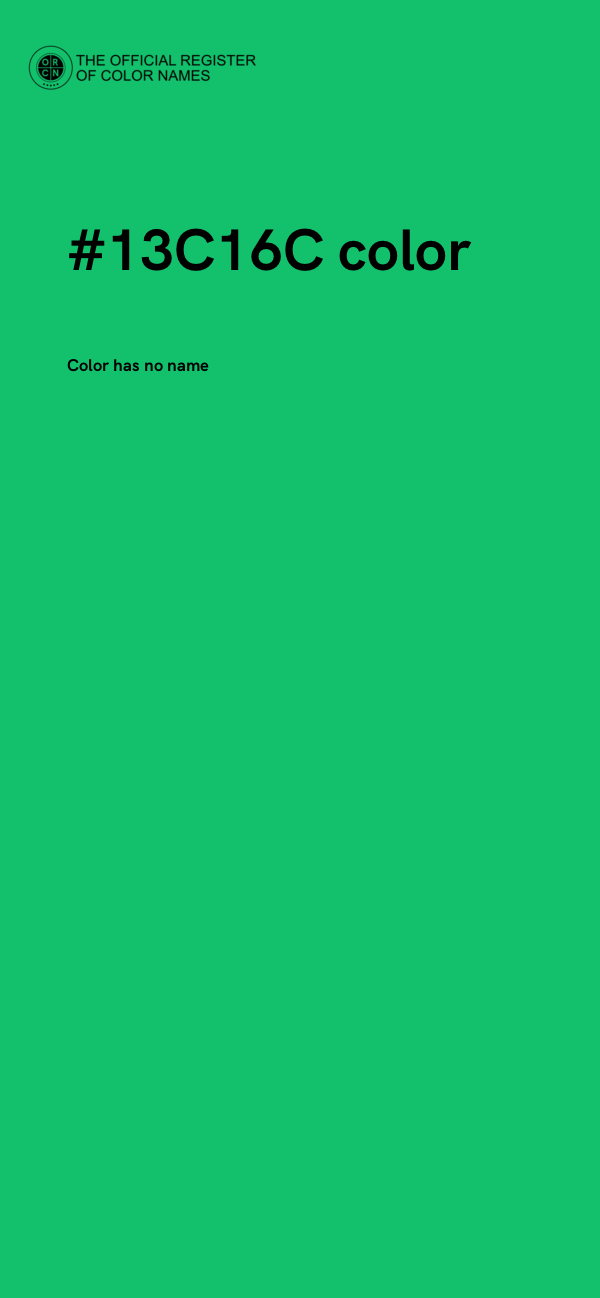 #13C16C color image
