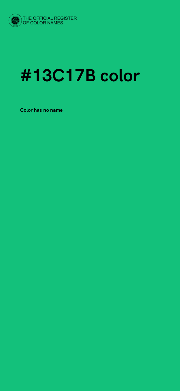 #13C17B color image