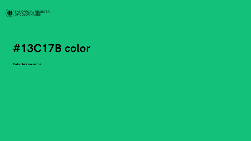 #13C17B color image