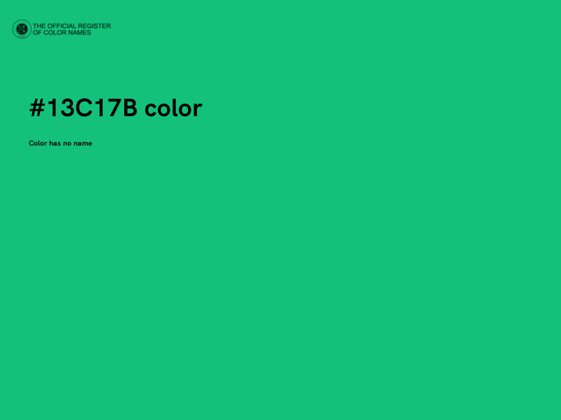 #13C17B color image