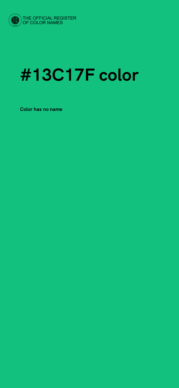 #13C17F color image