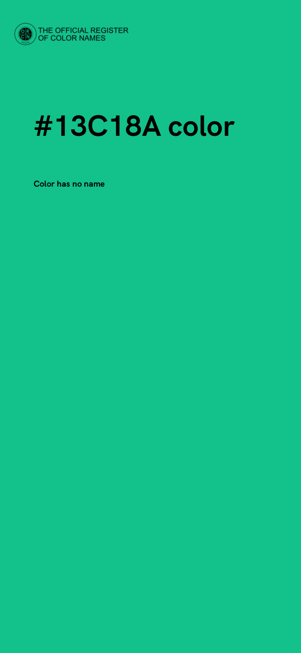 #13C18A color image