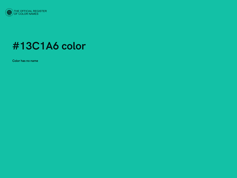 #13C1A6 color image