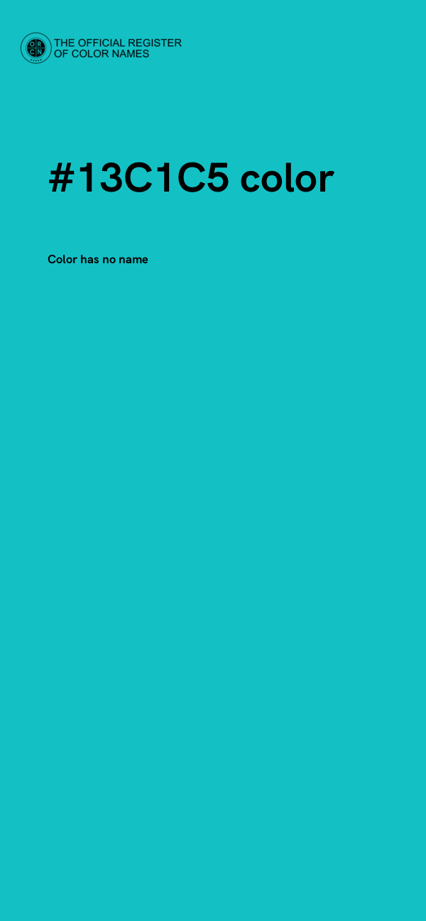#13C1C5 color image