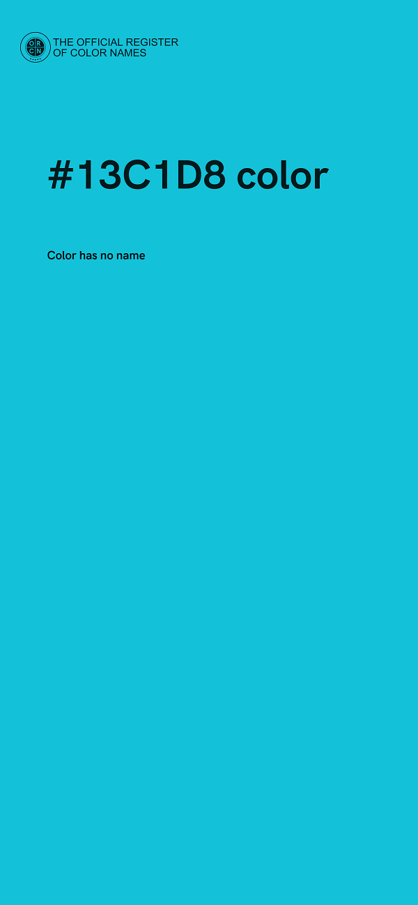 #13C1D8 color image