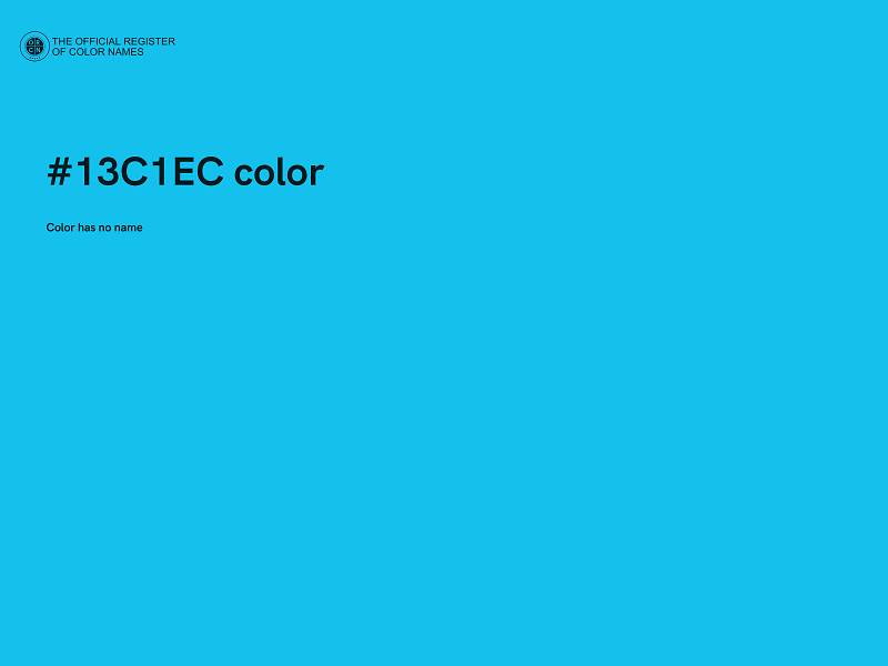 #13C1EC color image