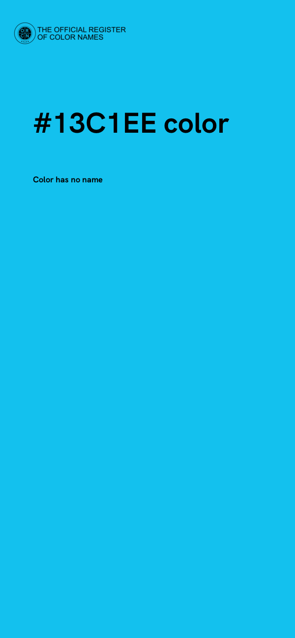 #13C1EE color image