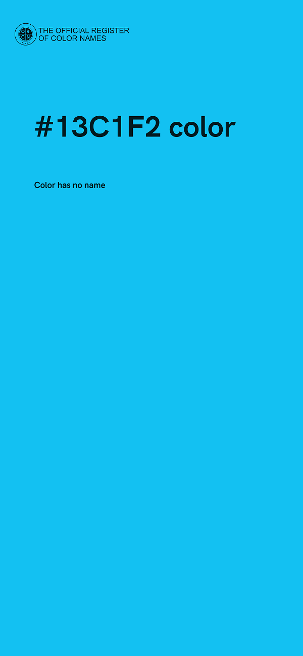 #13C1F2 color image