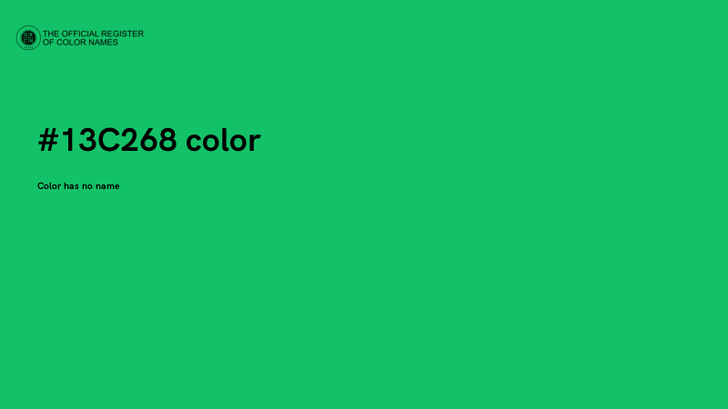 #13C268 color image