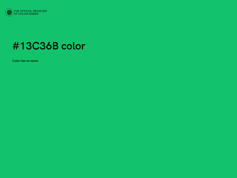 #13C36B color image