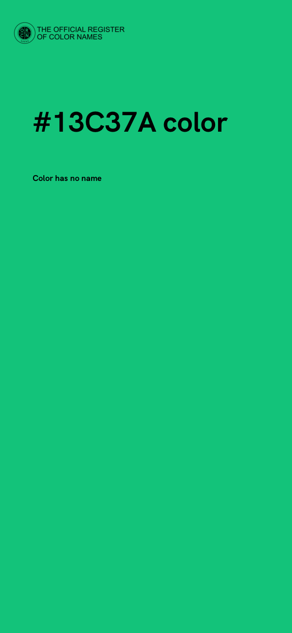 #13C37A color image