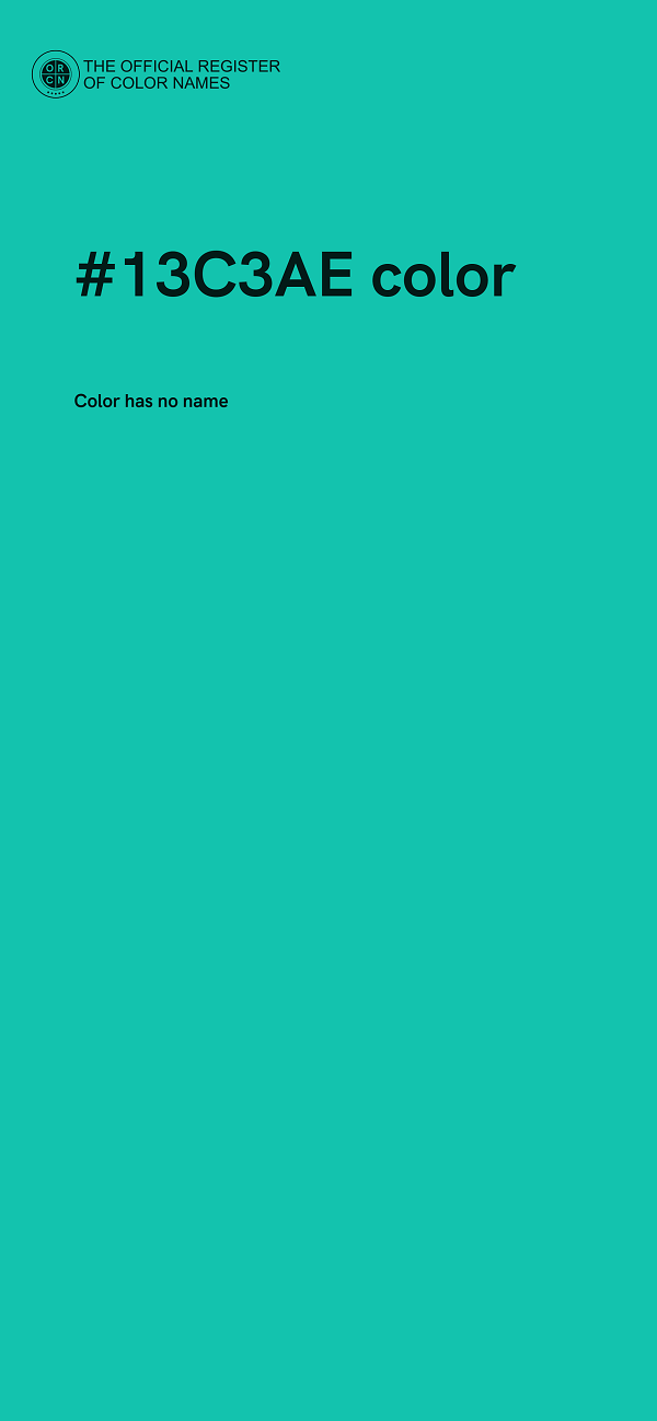 #13C3AE color image