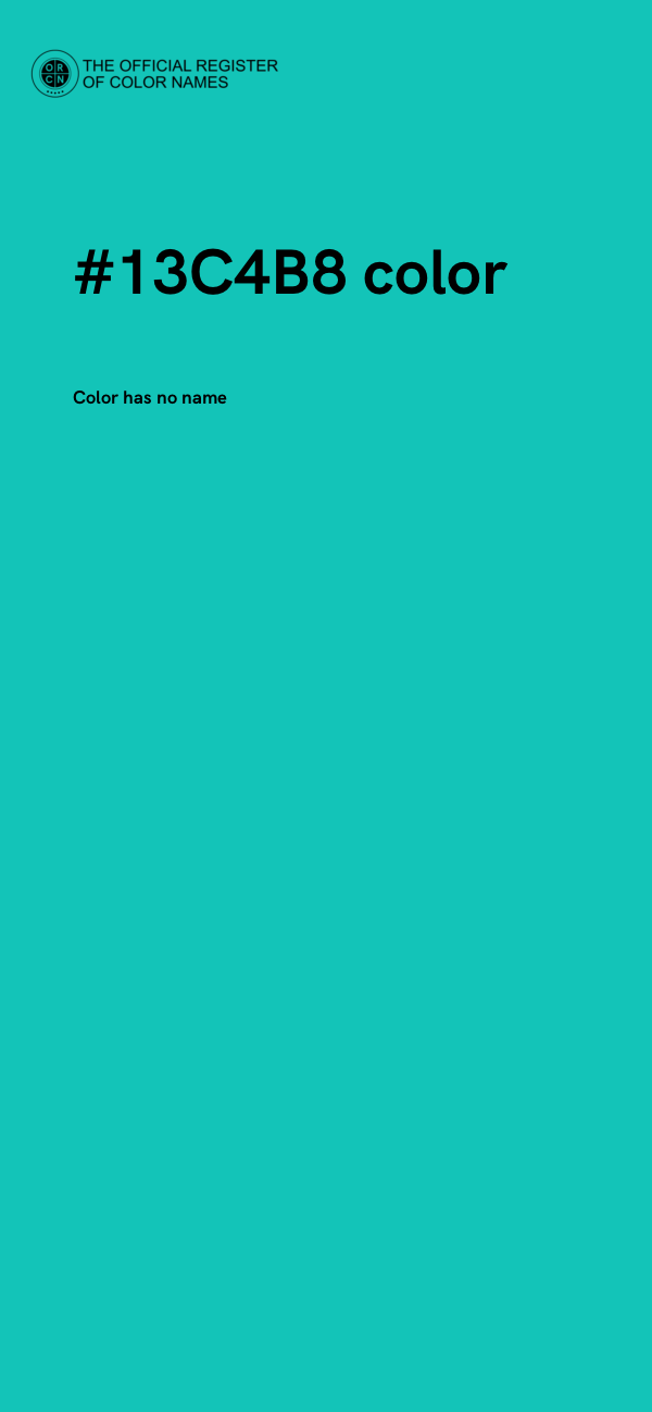 #13C4B8 color image